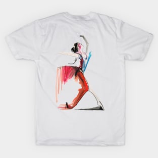 Ballerina Dancer Drawing T-Shirt